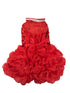 BookMyCostume Red Balloon Frock Western Dance Costume Dress for Girls Kids - Premium